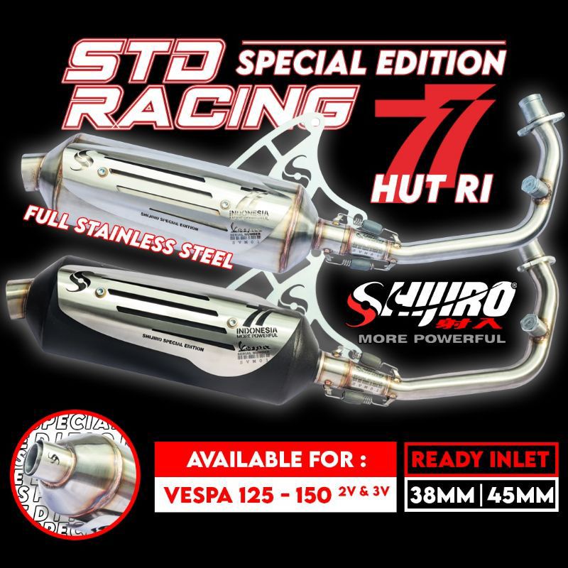 Jual Knalpot Standar Racing Shijiro Type Special Edition For Vespa