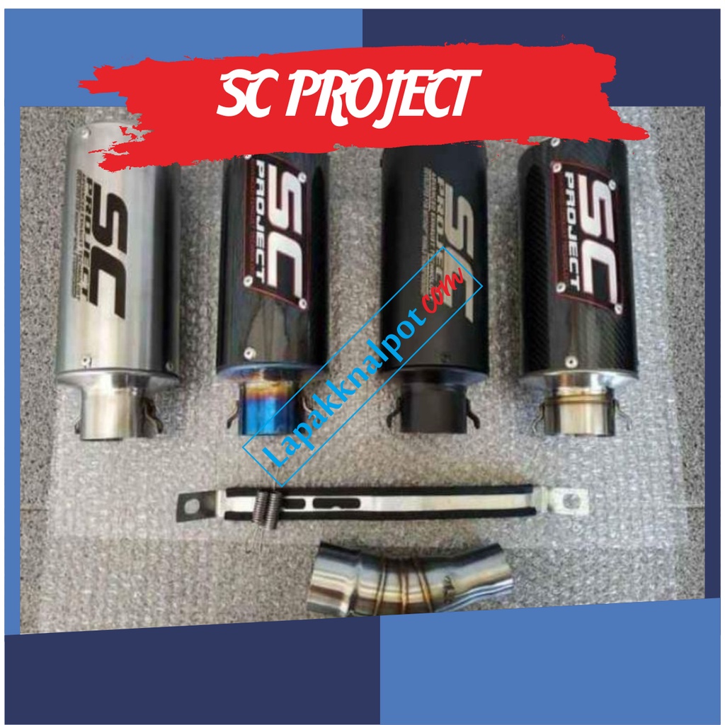 Silincer SC PROJECT + Slip On Knalpot Racing All Mtor 150cc - 250cc