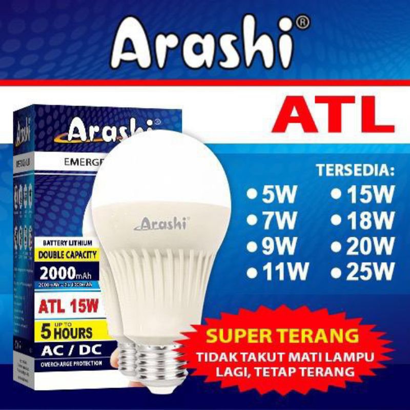 Lampu Cas Arashi 11Watt putih