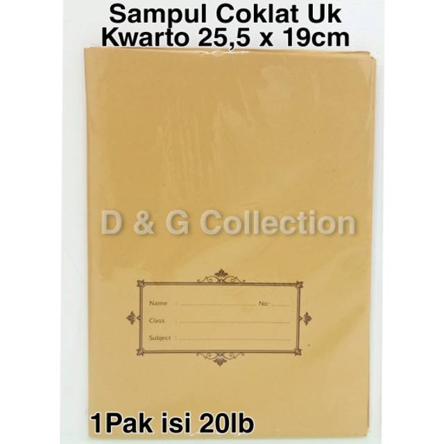

SAMPUL COKLAT UKURAN KUARTO / SAMPUL COKLAT BUKU TULIS UKURAN BIASA