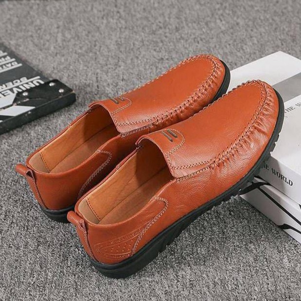 TBIG [COD] LEON Sepatu Pria Import Slip On Sepatu Sopan Formal Casual Santai