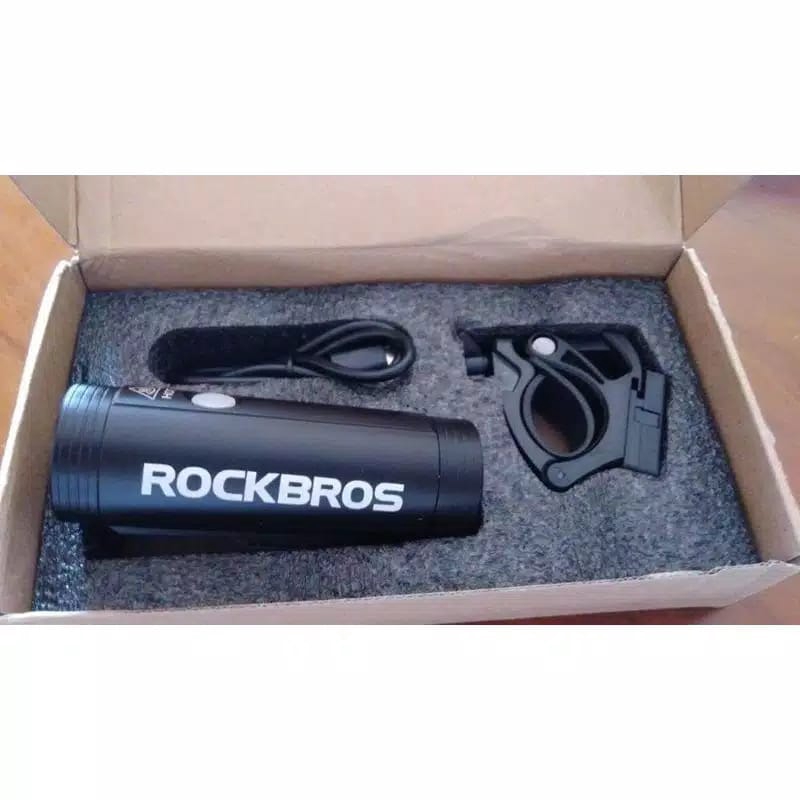 Ready Stock!Original RockBros  800 Lumen Lampu Depan Sepeda LED Tahan Hujan dengan Charger USB