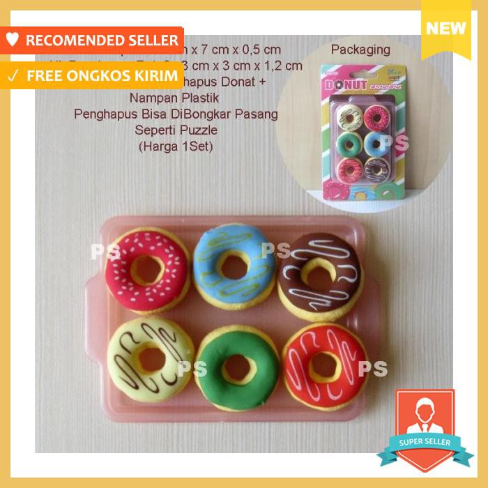 

Penghapus - Eraser Or Lucu Puzzle Donat + Nampan 1Set - Alat Tulis