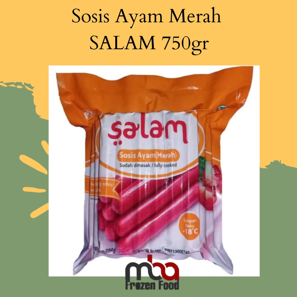 

Sosis Ayam Merah SALAM 750gr isi 30 - FROZEN FOOD