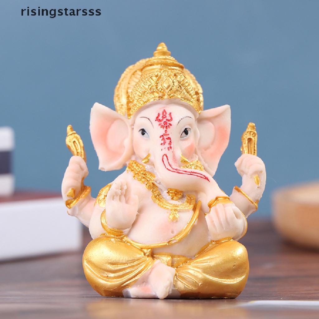 Ornamen Patung Gajah God Hindu Bahan Resin Untuk Desktop