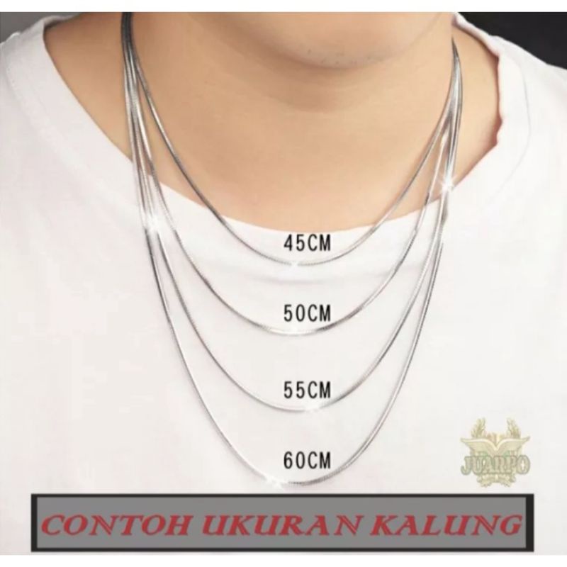 KALUNG titanium pria wanita kalung italy kalung anti karat tidak luntur