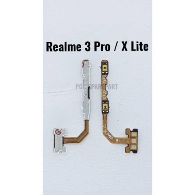 Ori Flexible Konektor Volume Realme 3 Pro - Realme X Lite - Flexibel Fleksibel Connector Conector