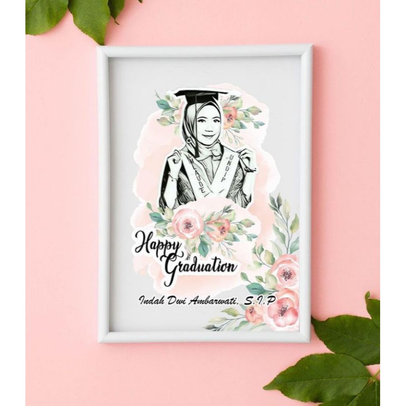 Kado Wisuda Custom dalam Frame 10R