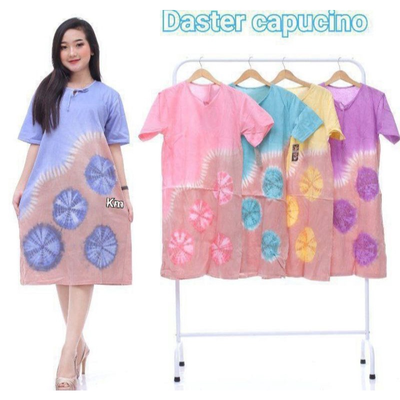 DASTER KAOS MOTIF ABSTRAK BUSUI DEPAN BUMIL KEKINIAN TIE DYE PELANGI BATIK PEKALONGAN