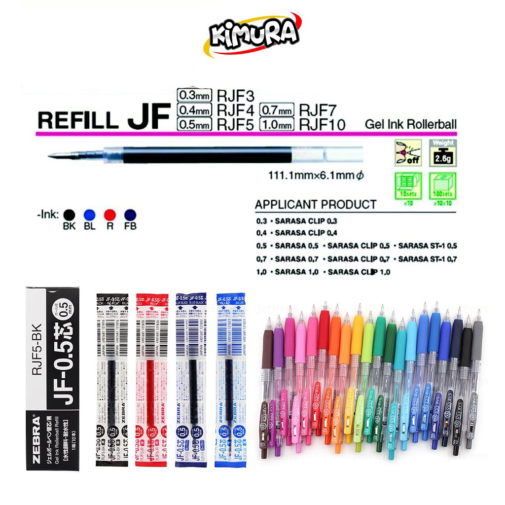

Refill Bolpoin Zebra JF-05 Refill Bolpoin Sarasa Clip