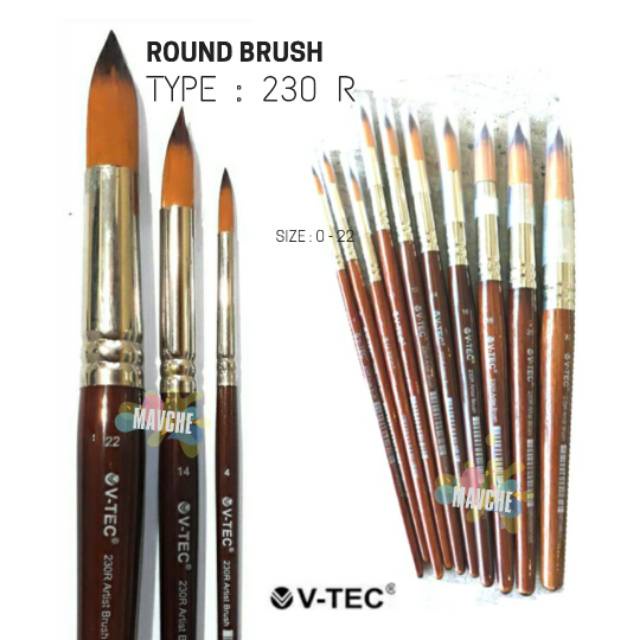 

V tec round brush kuas lukis 230R