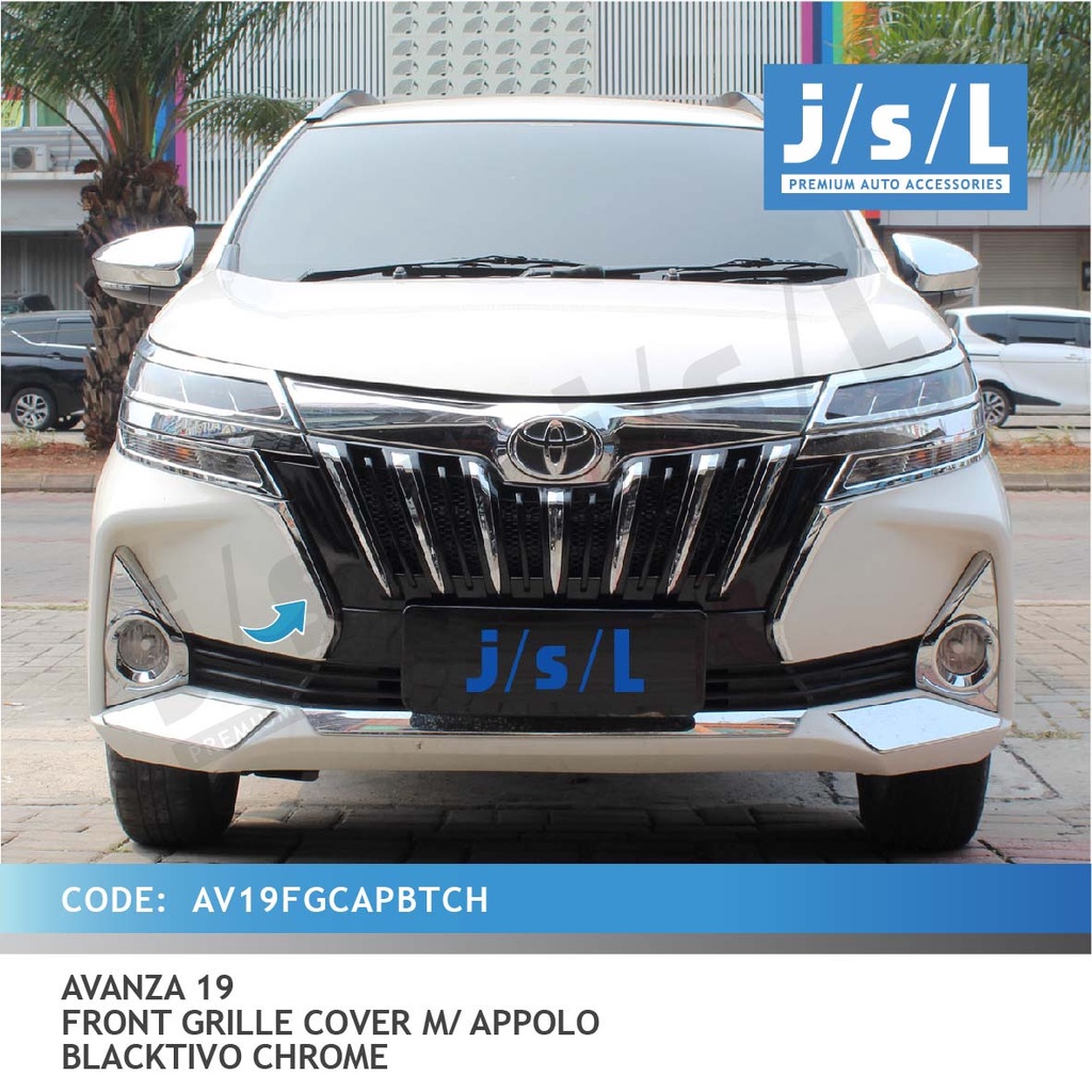 GRILL AVANZA 2019 M/APOLLO HITAM GLOSY LIST CHROME JSL