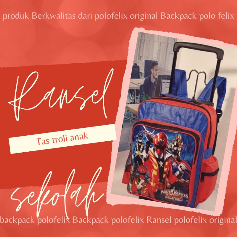 Tas roda anak - tas troli Tas Sekolah Anak PAUD TK SD