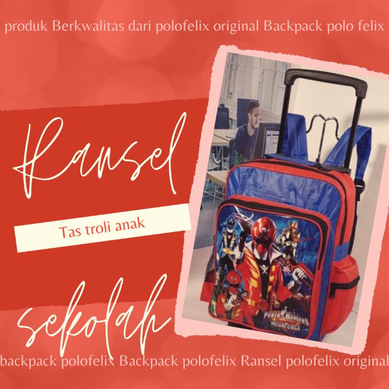 Tas roda anak - tas troli Tas Sekolah Anak PAUD TK SD