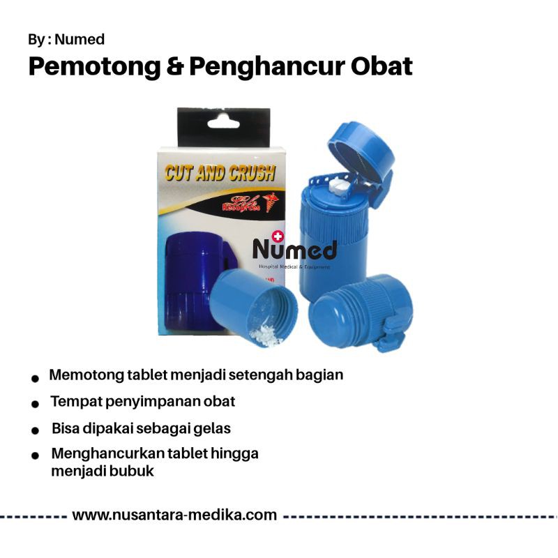 Pemotong Penggerus Penyimpan dan Penghancur Obat 4in1 Original Life Resources / Cut and Crush