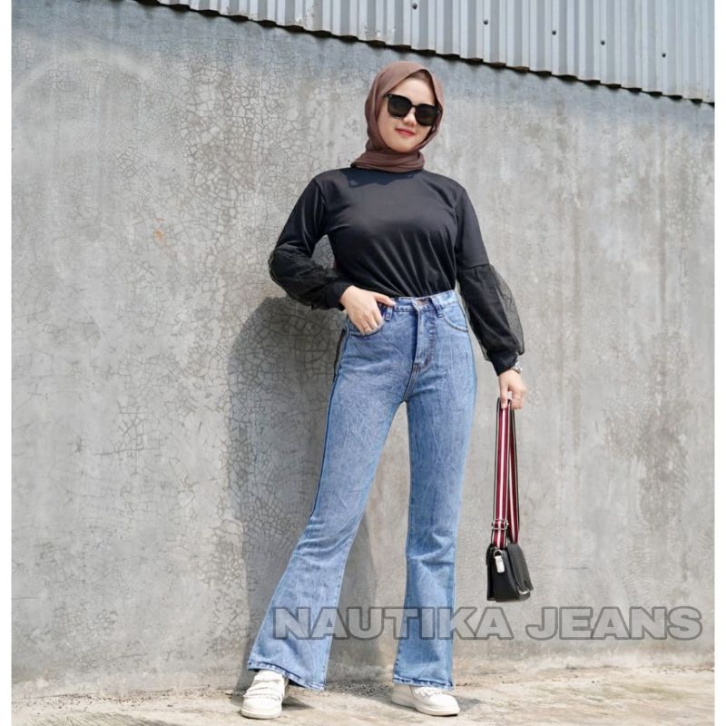 HIGHT WAIST CUTBRAY JEANS WANITA/CELANA CUTBRAY JEANS PREMIUM