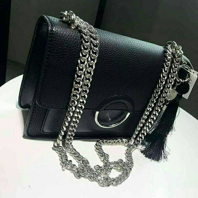 Aldo Tassled Chain Sling Bag