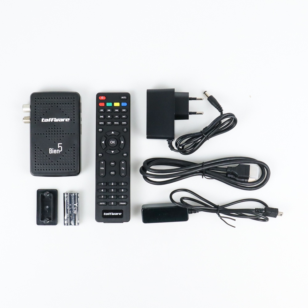 STB Set Top Box Taffware Bien5 Digital Satellite TV Tuner Box Receiver 1080P DVB-T2+S2 - Black