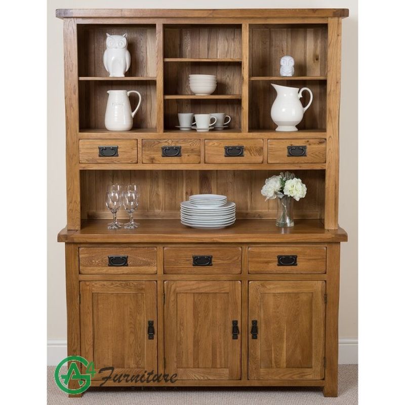 Lemari Hias Minimalis Kanada Warna Natural - Kayu Mahoni