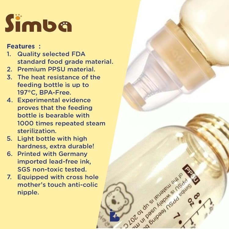 SIMBA PPSU STANDARD NECK FEEDING BOTTLE 320ML / BOTOL SUSU SIMBA