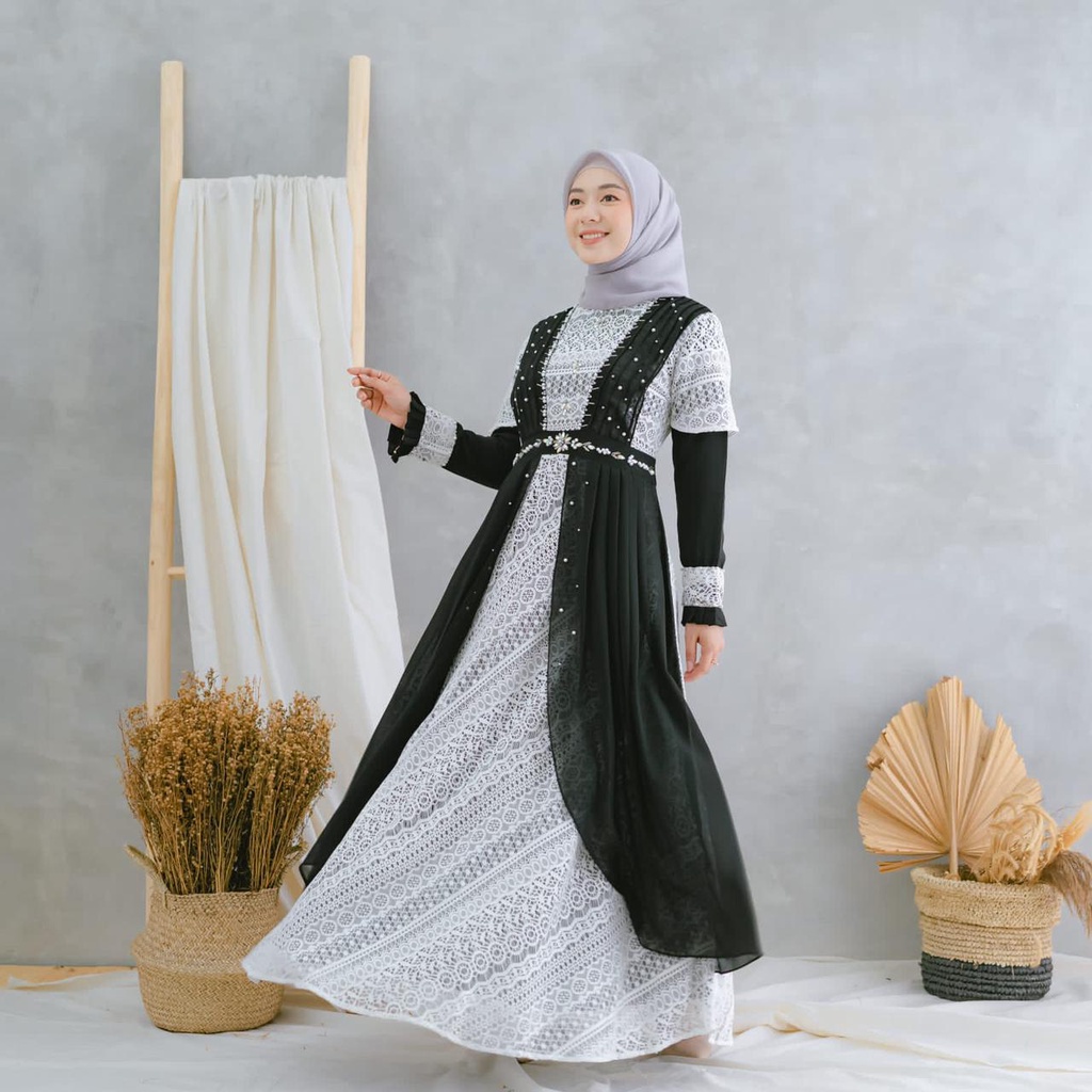 Permata Olshop / Sakhira Dress DJM / Gamis Pesta Mewah / Baju Kondangan / Brokat