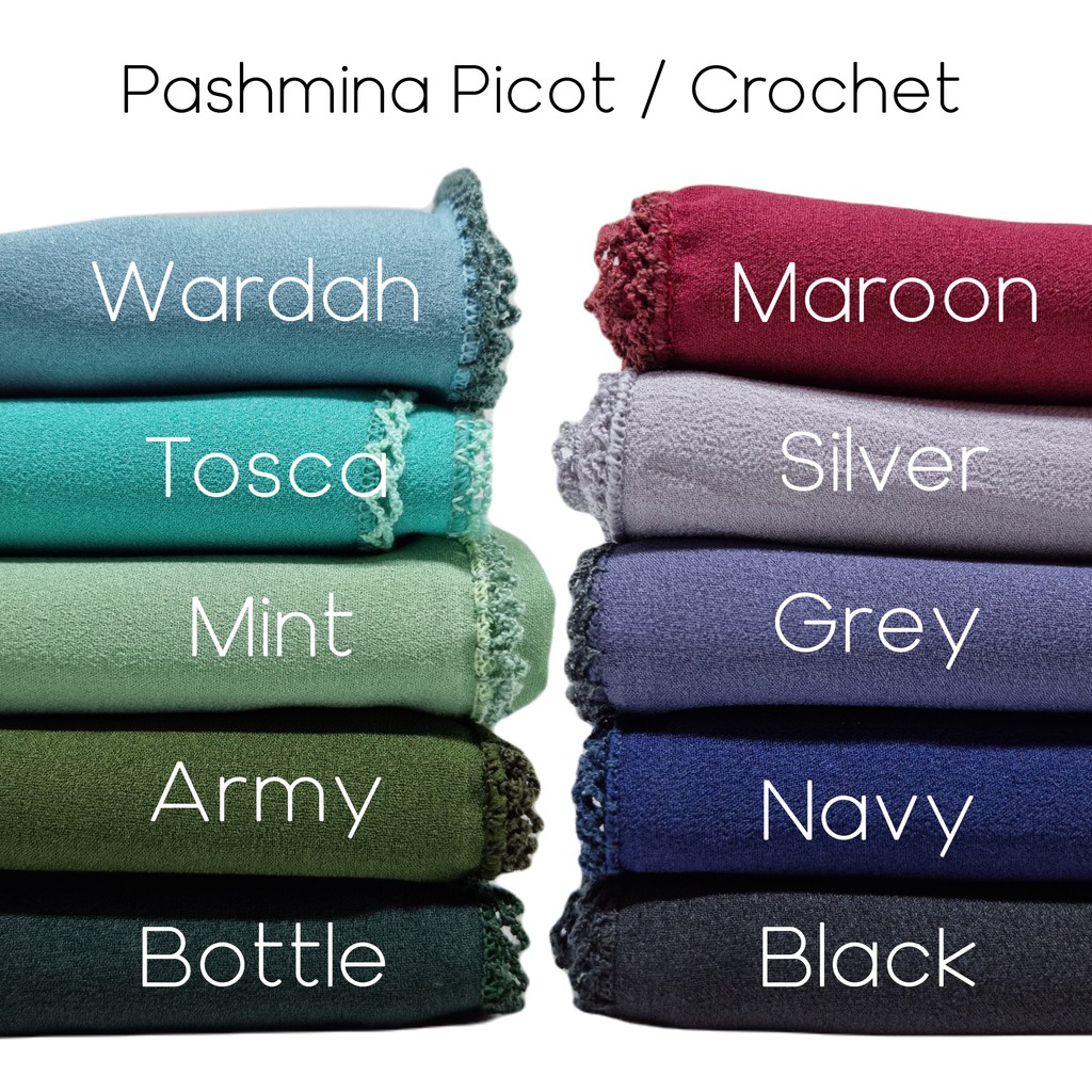 Pashmina Crochet Picot Diamond Stretch