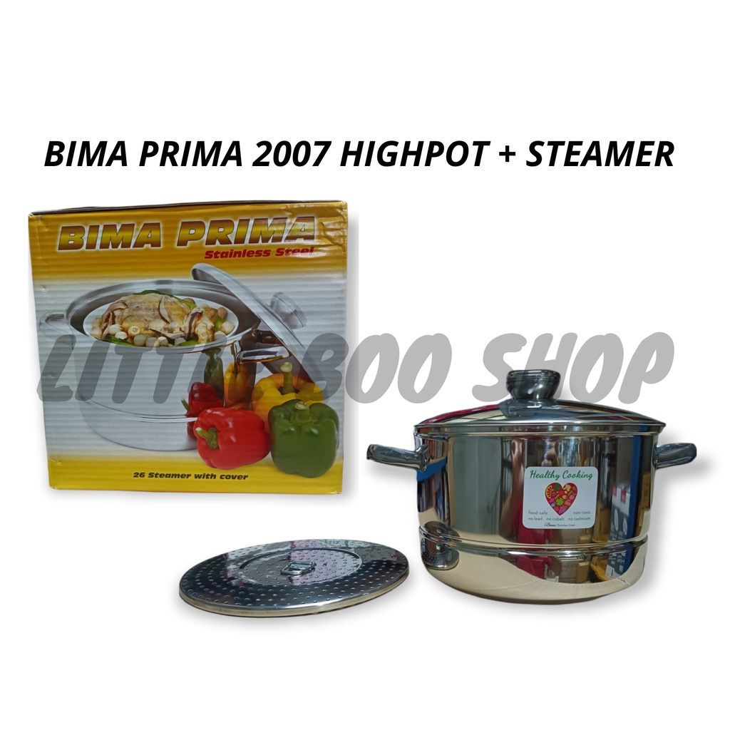 Jual BIMA PRIMA 2007 Langseng High Pot Steamer Stainless Steel 22CM ...