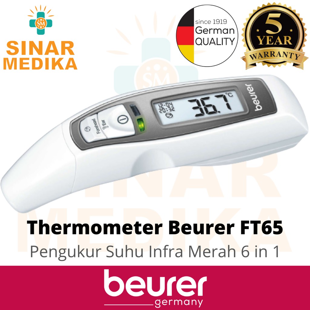 TERMOMETER 6 IN 1 BEURER FT 65  / THERMOMETER FT65 ALAT PENGUKUR SUHU INFRARED DIGITAL