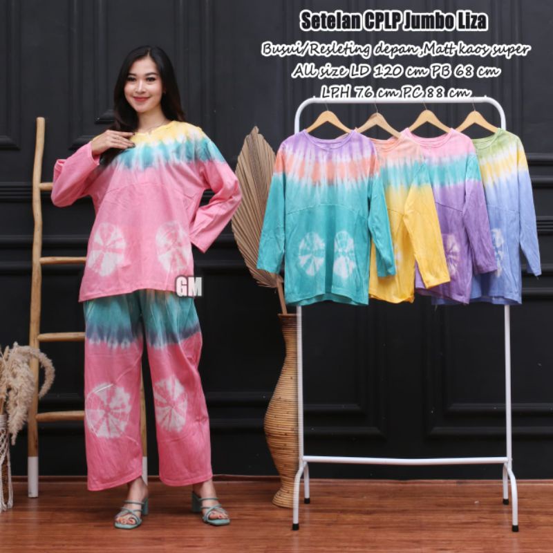 Baju tidur jumbo busui resleting depan ld 120