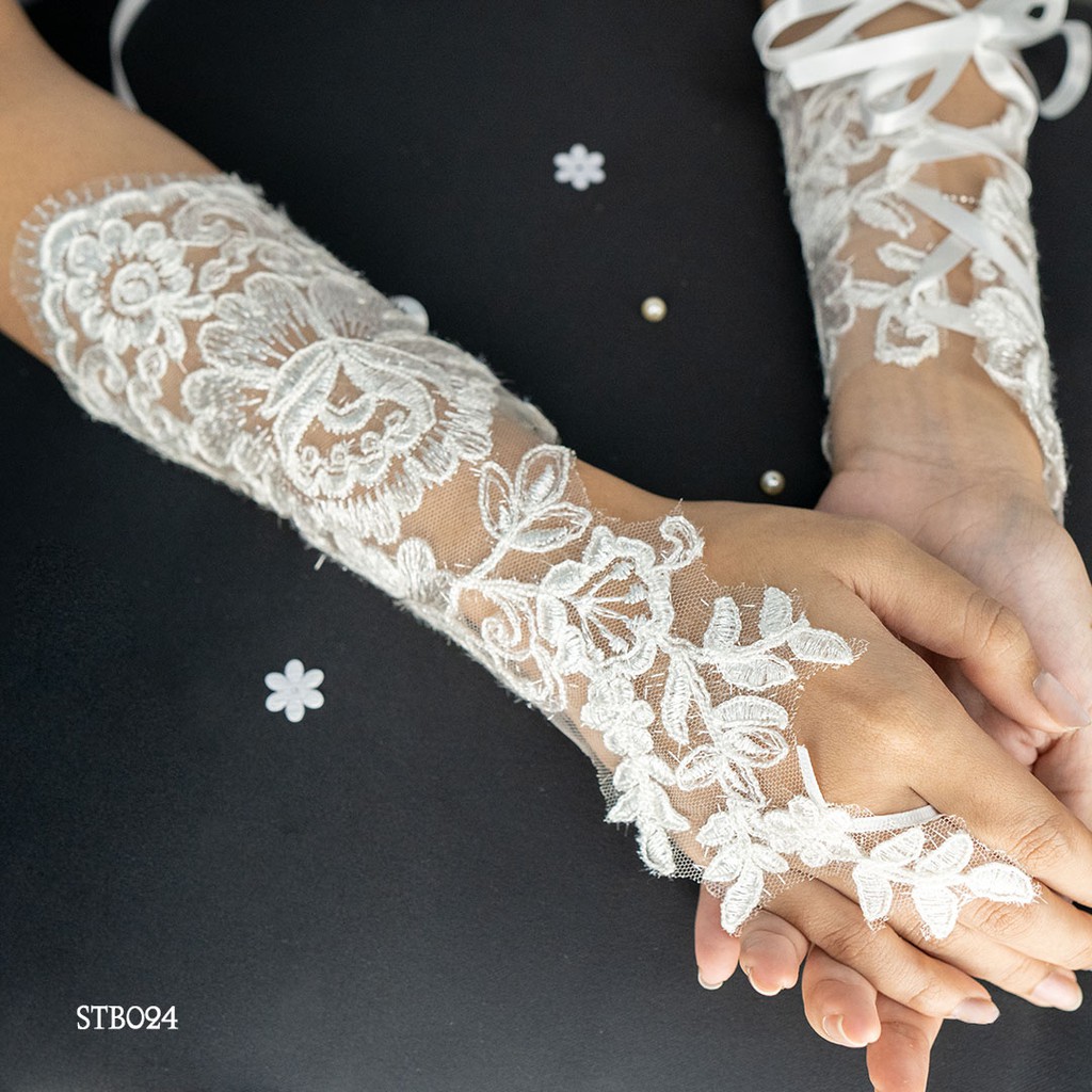 [STOCK TERBATAS] PREMIUM GLOVES AKSESORIS PERNIKAHAN SARUNG TANGAN BRIDAL STB024