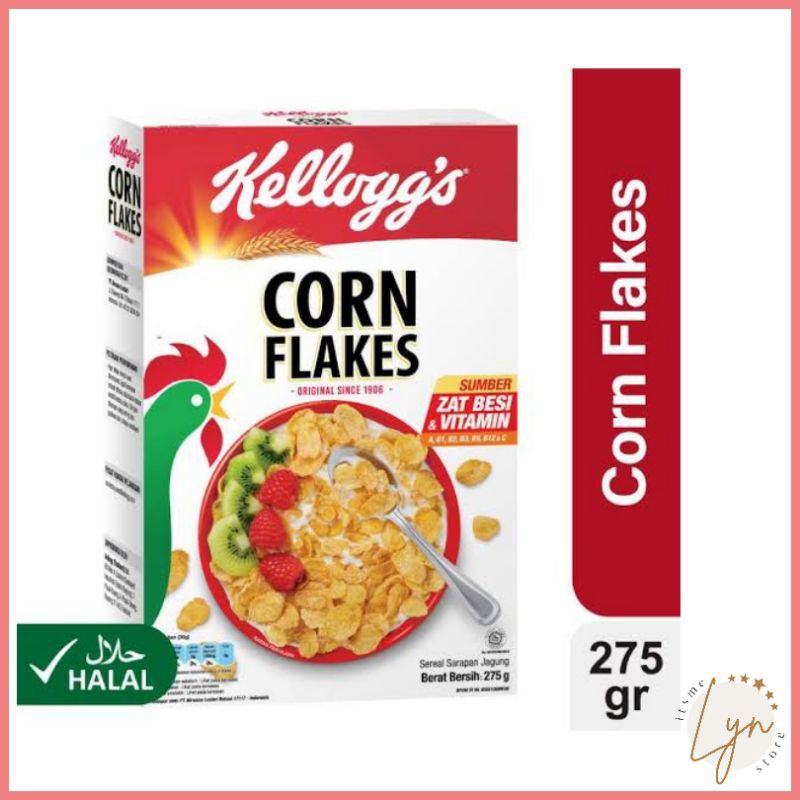 (COD) KELLOGGS CORN FLAKES 275 gr CORNFLAKES 275gr ORIGINAL SEREAL CEREAL JAGUNG HALAL MURAH