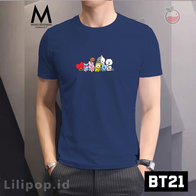 Lilipop Kaos Pria BTS Army Baju Distro Basic Tshirt Kasual