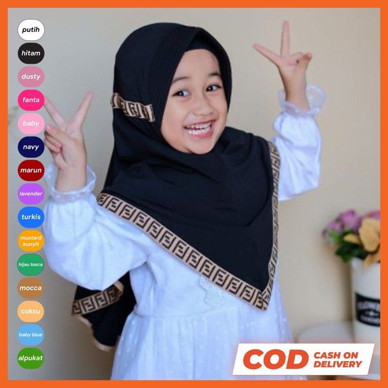 Paket Jilbab Anak 60 Ribu Dapat 4pcs Terbaru Termurah  / Alody's Collection