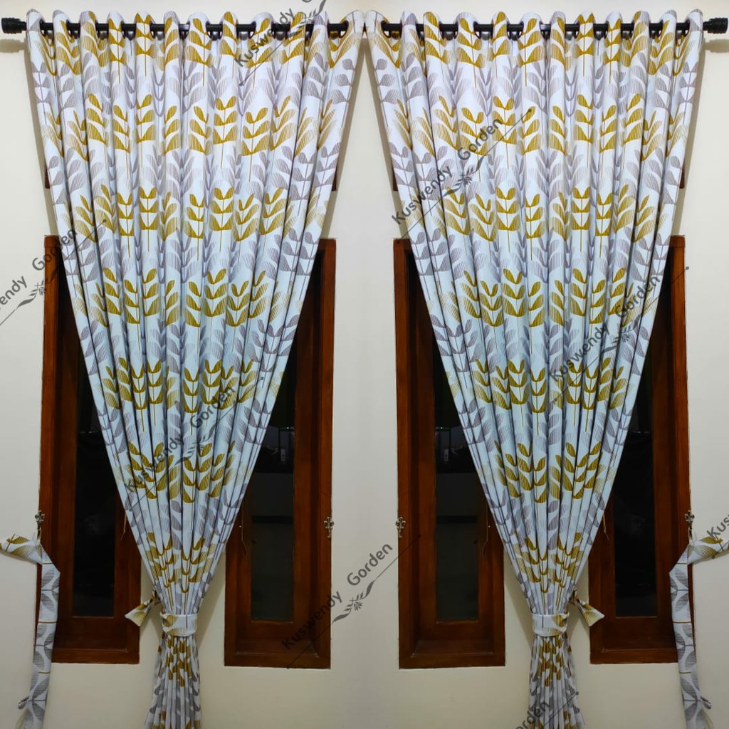 Gorden Blackout Motif 200 x 200 cm Tinggi 2 meter Hordeng Jendela Pintu Tirai Minimalis