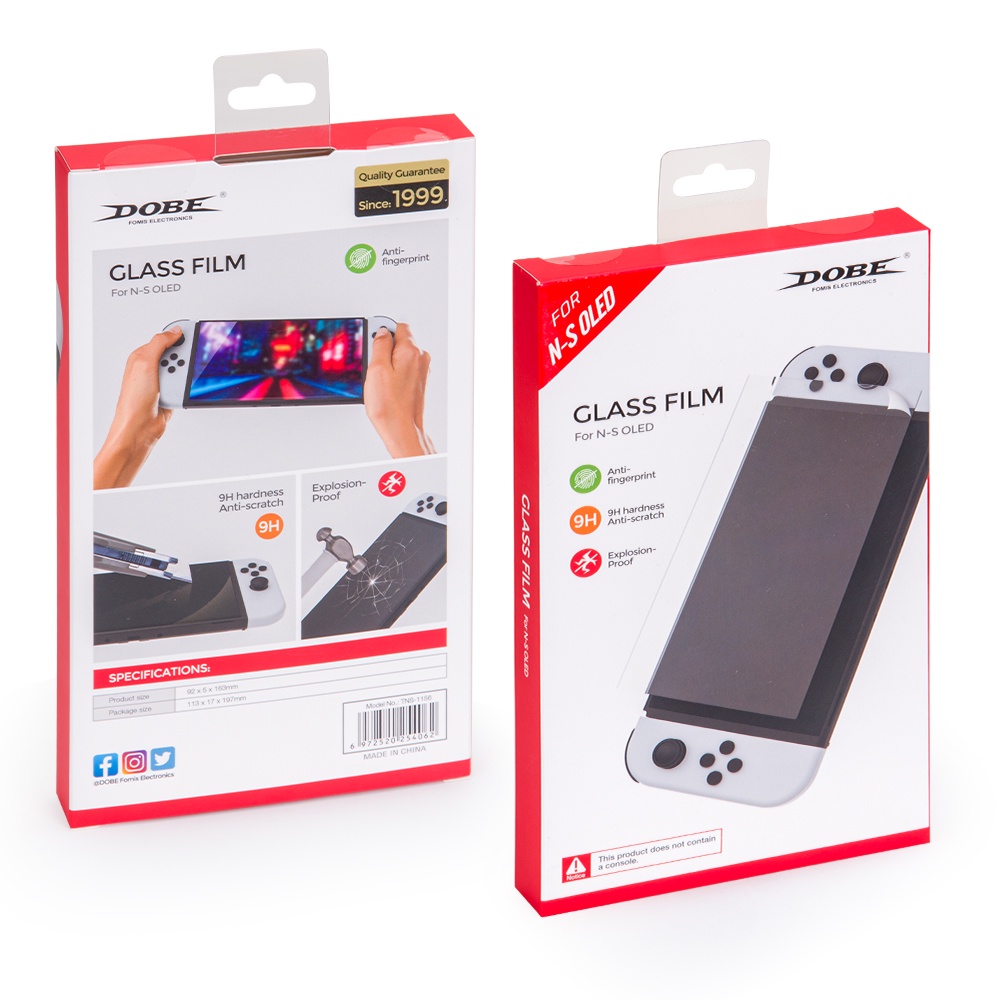 DOBE Nintendo Switch OLED Tempered Glass Screen Protector Pelindung Layar