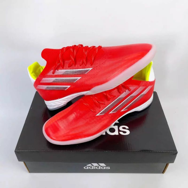 Sepatu Futsal Adidas X Speedflow 1 Meteorite Pack Solar Red White IC