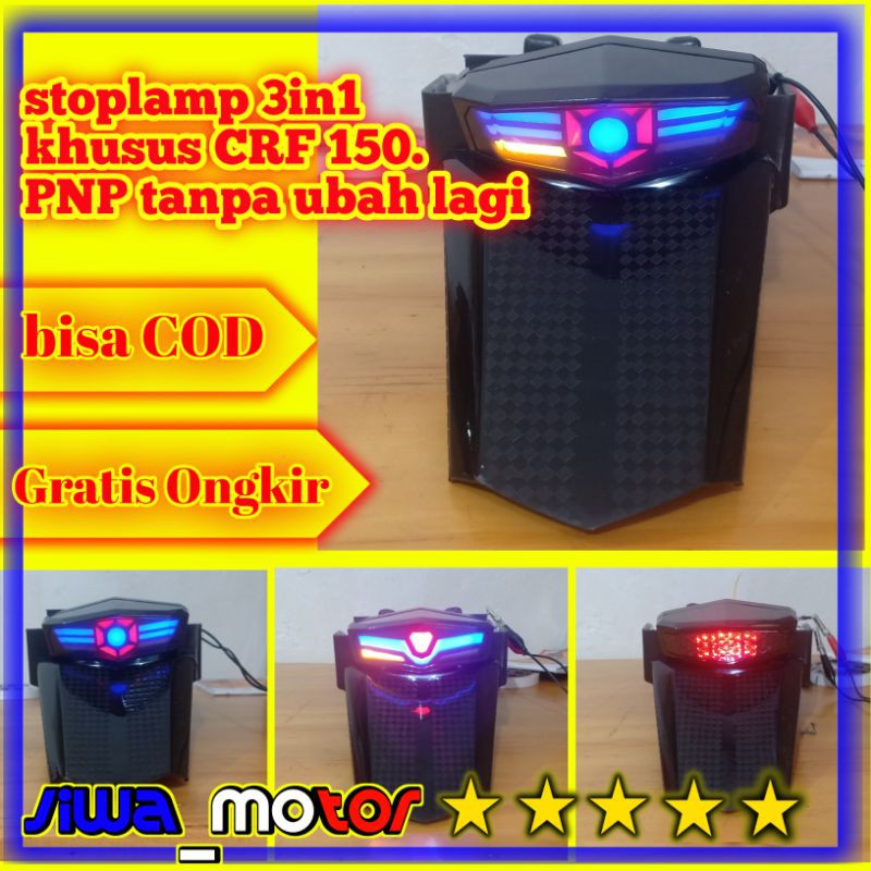 Lampu stop crf 3in1 plus spakbor model tranformers/stoplamp crf/lampu belakang crf/ lampu 3in1 crf