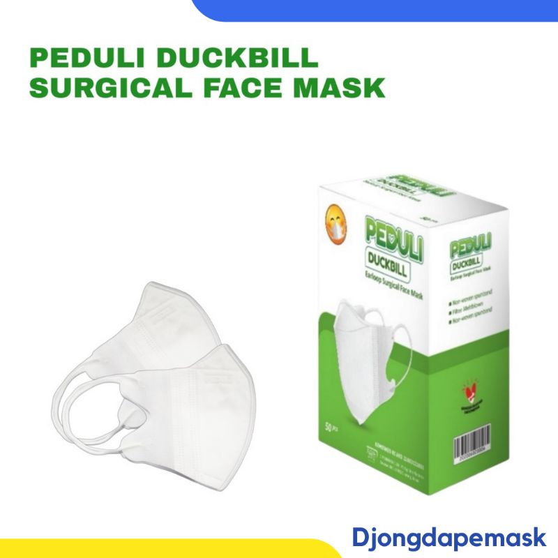 Masker duckbill peduli 50 pcs duckbill surgical face mask masker lokal