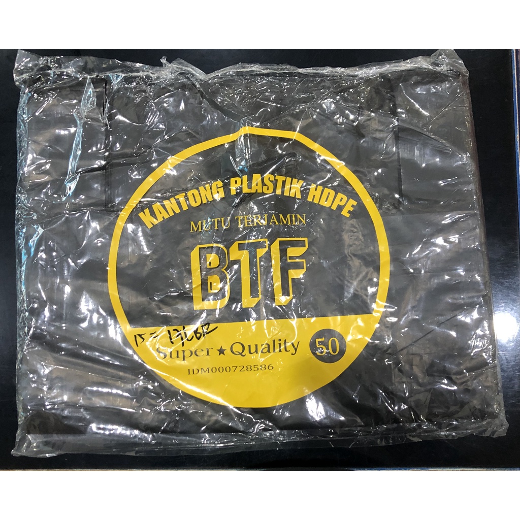 KANTONG PLASTIK BTF JUMBO HD TEBAL HITAM UKURAN 50