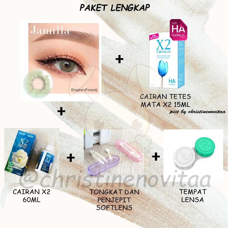 Paket Softlens Lengkap - Jamilla by Exoticon 14.5mm - Normal