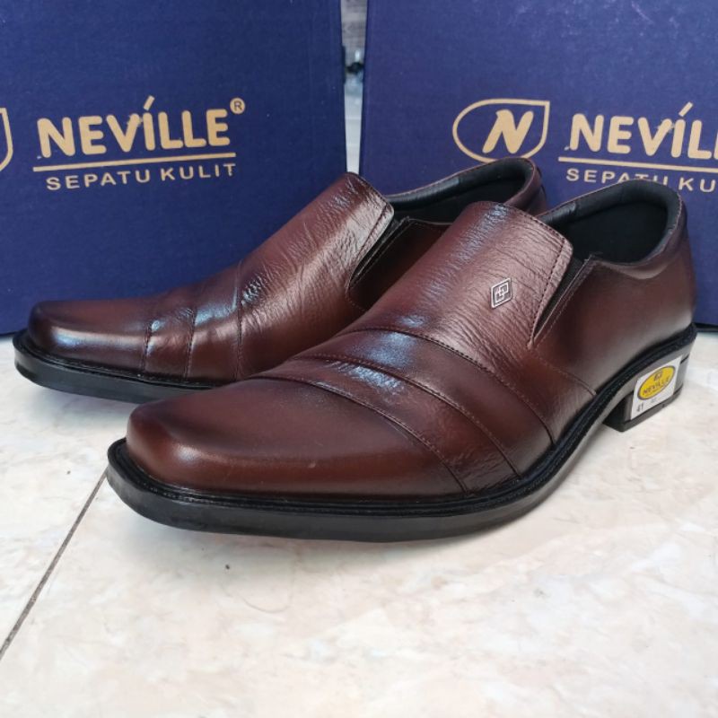 Neville Sepatu Pantofel Pria Bahan Kulit Asli Sepatu Formal Kantoran Elegan Murah Kode NV1