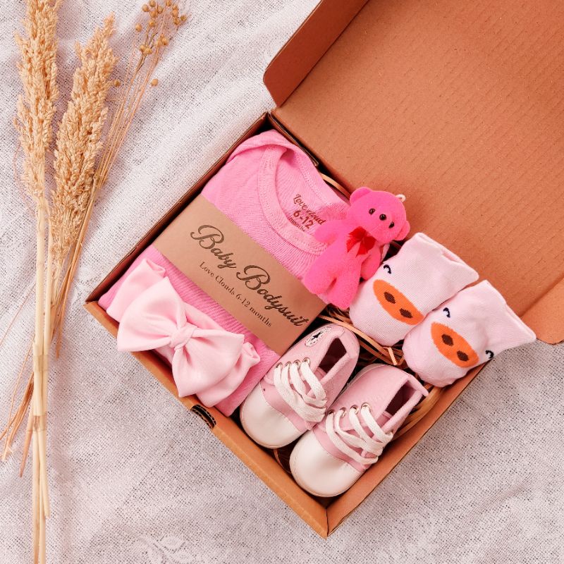 Hampers bayi/kado bayi/gift box-Baby kode 11 pink