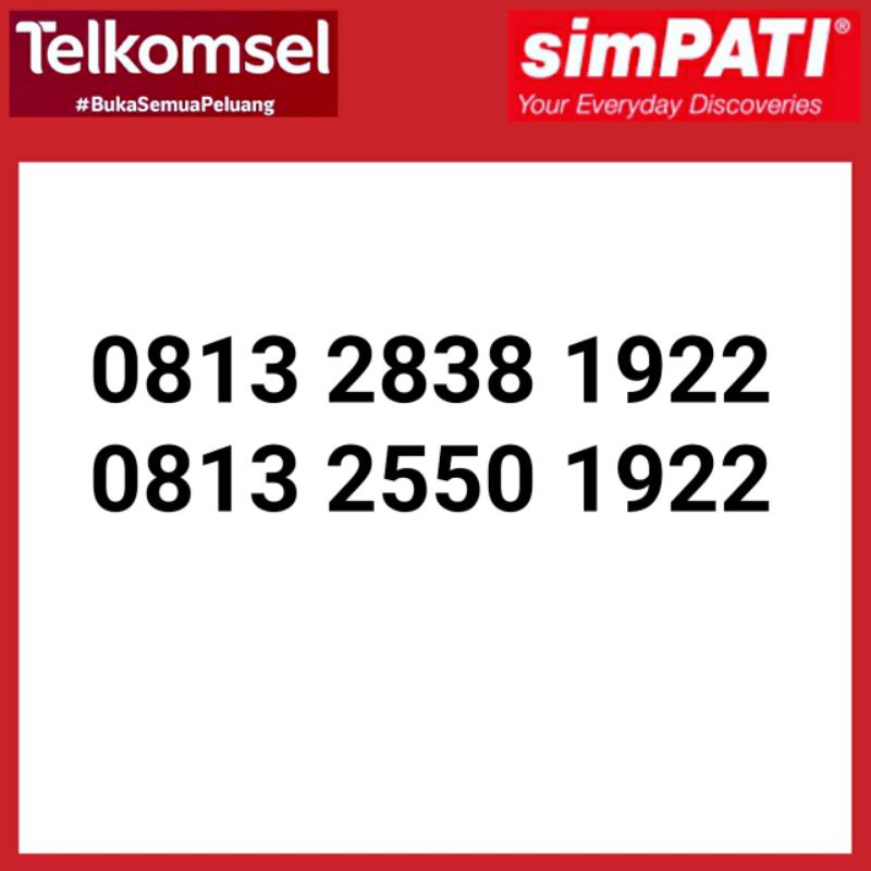 Nomer simpati tahun PSHT 1922 telkomsel cantik 4G