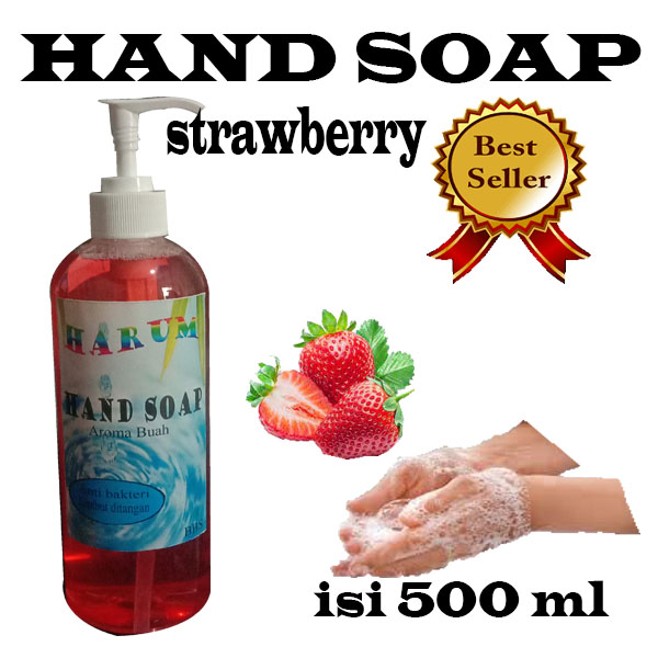 HAND SOAP BOTOL PUMP AROMA STRAWBERRY ISI 500 ML