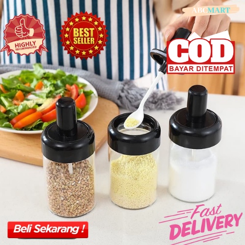 [BISA COD] PROMO Botol Bumbu Dilengkapi Sendok Serbaguna Tempat Bumbu Botol Bumbu Wadah Penyimpanan