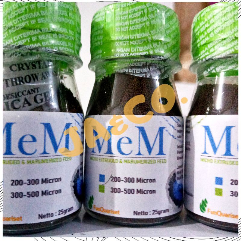 Pelet MeM 200-300 mikron 25gr untuk burayak anakan cupang