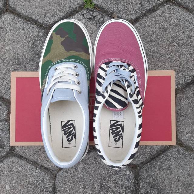 Vans era mismatch zebra camo