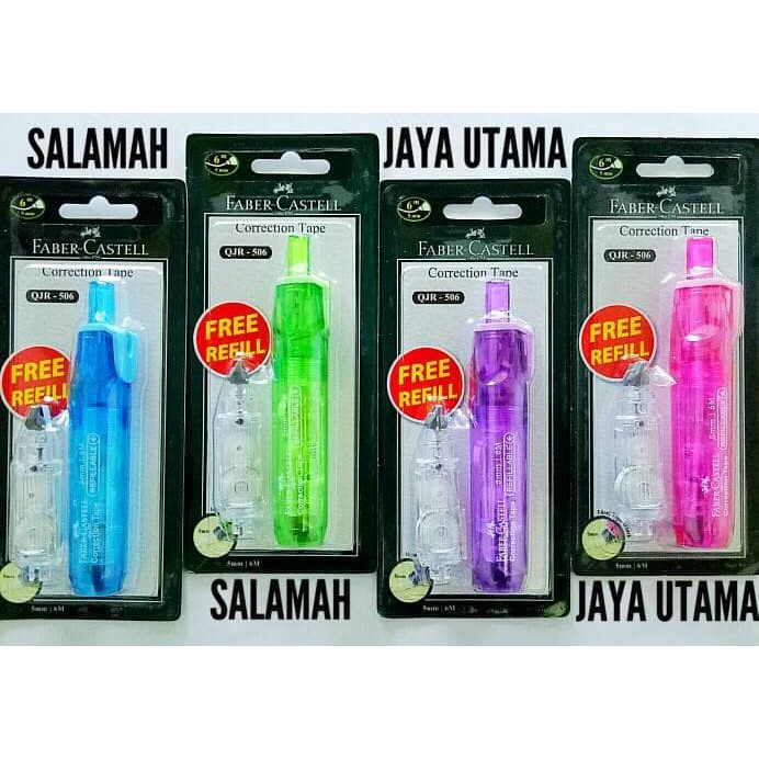 

Terlaris Correction Tape Faber Castell QJR-506 (FREE Refill) Murah