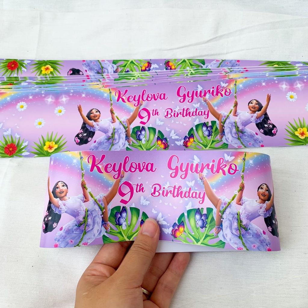 

Sleeve Box Packing Birthday / Label Belt Nasi Kotak Hampers Ulang Tahun - Encanto