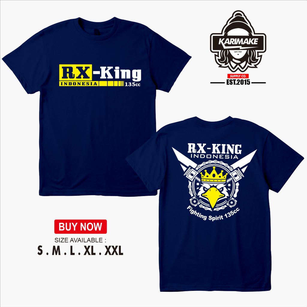 Kaos Baju Motor Yamaha Rx King Indonesia 135cc Logo Kaos Otomotif